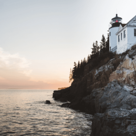 cliffside with lighthouse